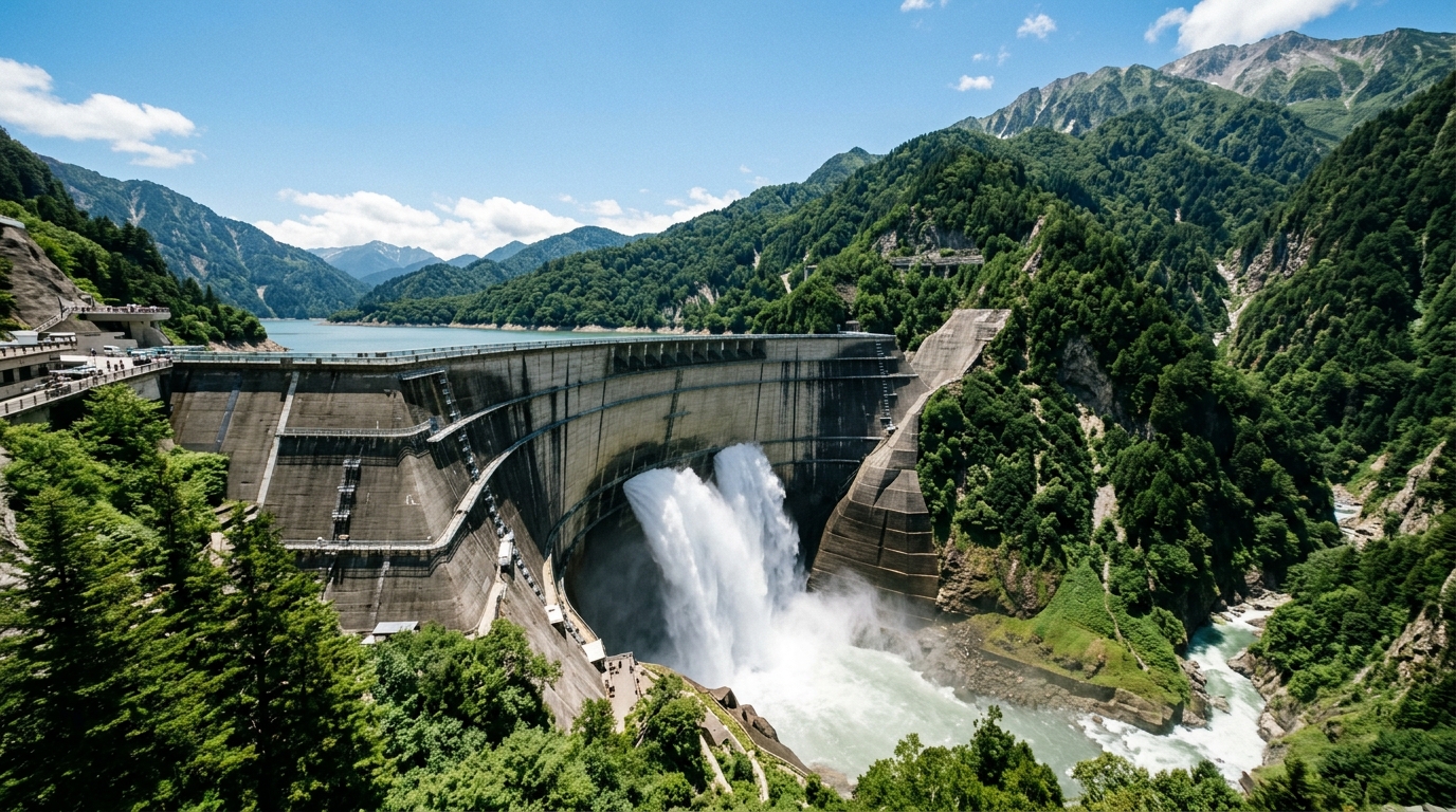 大迫力の放水に圧倒される！夏の「黒部ダム」観光放水と立山黒部アルペンルートの歩き方